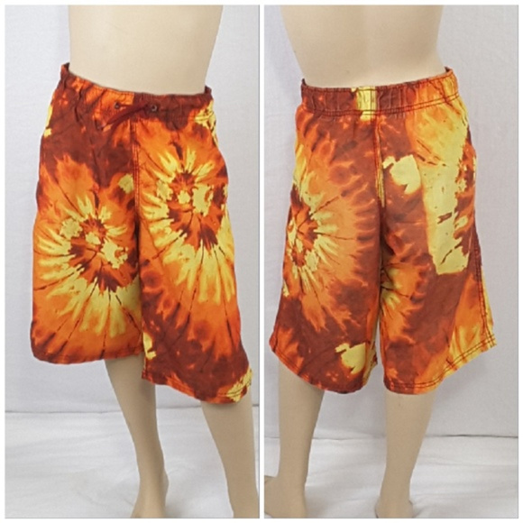 *BOYS* Fireball Motif Swim Trunks size X-Large - Picture 1 of 7
